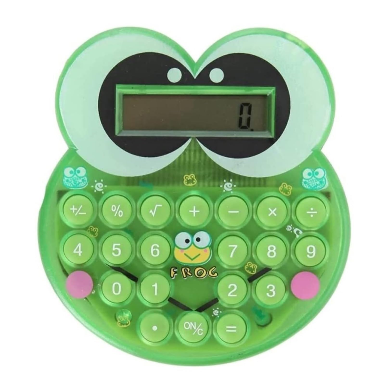 Calcolatrice per Ufficio Calcolatrici Calcolatrice Tascabile A Forma di Rana Verde con Display LCD A 8 Cifre, Adatta for Esami degli Studenti Scuola