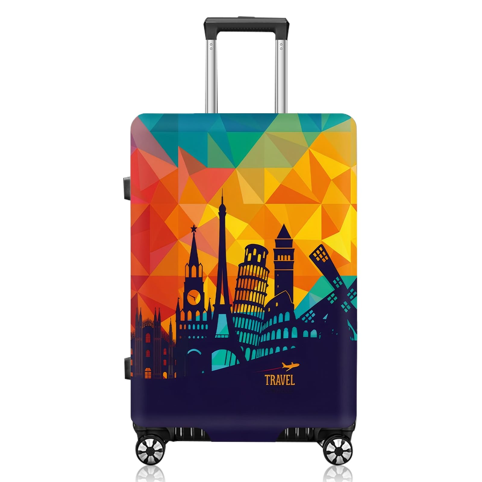 Bagagehoes, Elastische Kofferhoes Stofdicht Kofferhoes Beschermhoes voor 22-20 Inch, zwart., M(22-24inch), Modern