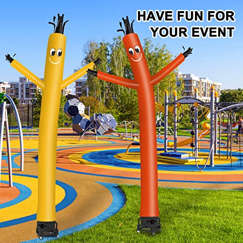 Image of MOUNTO 20ft Air Inflatable Tube Guy Puppet Dancing Man with 1HP Blower Complete Set (Orange)