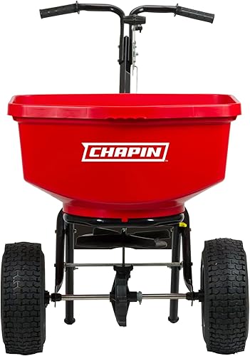 Chapin International 8303C Chapin - Esparcidor profesional SureSpread capacidad de 100 libras 1 rojo