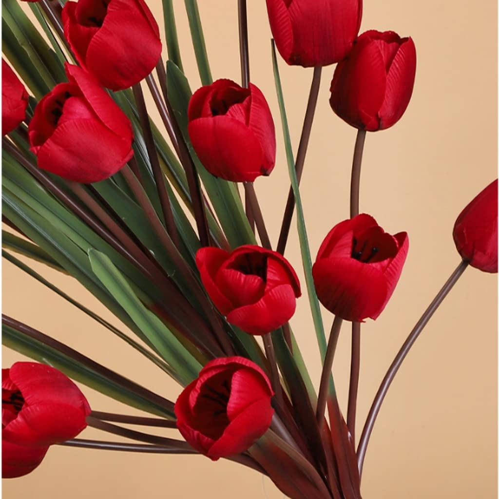 Sztuczne kwiaty Sztuczne Kwiaty Z Wazonem Silk Fałszywe Tulipany Kwiaty Bukiety Ślubne Fałszywe Kwiaty Dla Wesele Strona główna Ogród Dekoracja sztuczne kwiaty udekorować (Color : B)