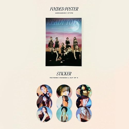 Miniatura 5 de TWICE - 12th Mini Album READY TO BE (Digipack Ver. - Random Ver.) Photobook + CD-R + Photocard + Folded Poster + Sticker + Mini Postcard + Unit