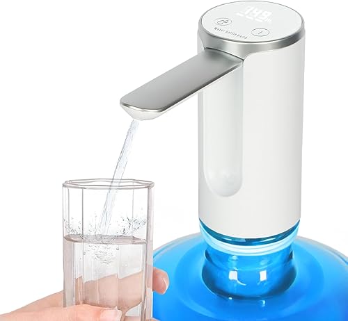 Dispensador de botella de agua, bomba automática de agua potable con carga USB, bomba eléctrica portátil para el hogar, oficina, al aire libre
