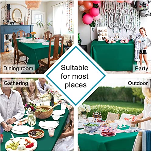 Image of H B MSALA Microfiber Satin Dining Table Cover | Plain, Smooth & Durable Tablecloth | Elegant & Easy-Care Fabric for Dining & Home Decor | 40 inch x 150 cm | Green