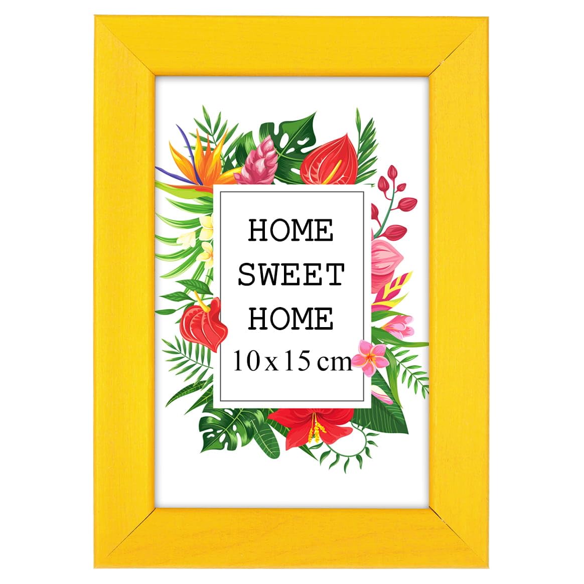 Hampton Frames PALOMA 4x6 (10x15cm) Yellow Picture Photo Frame Glass