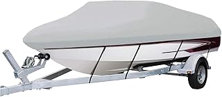 Seachoice 97351 Sterling Series Boat Cover for V-Hull Runabouts and Low-Profile Cuddy Cabins with Rail â€“ Fits 21 to 23 Foot Boat â€“ 105 Inch Beam