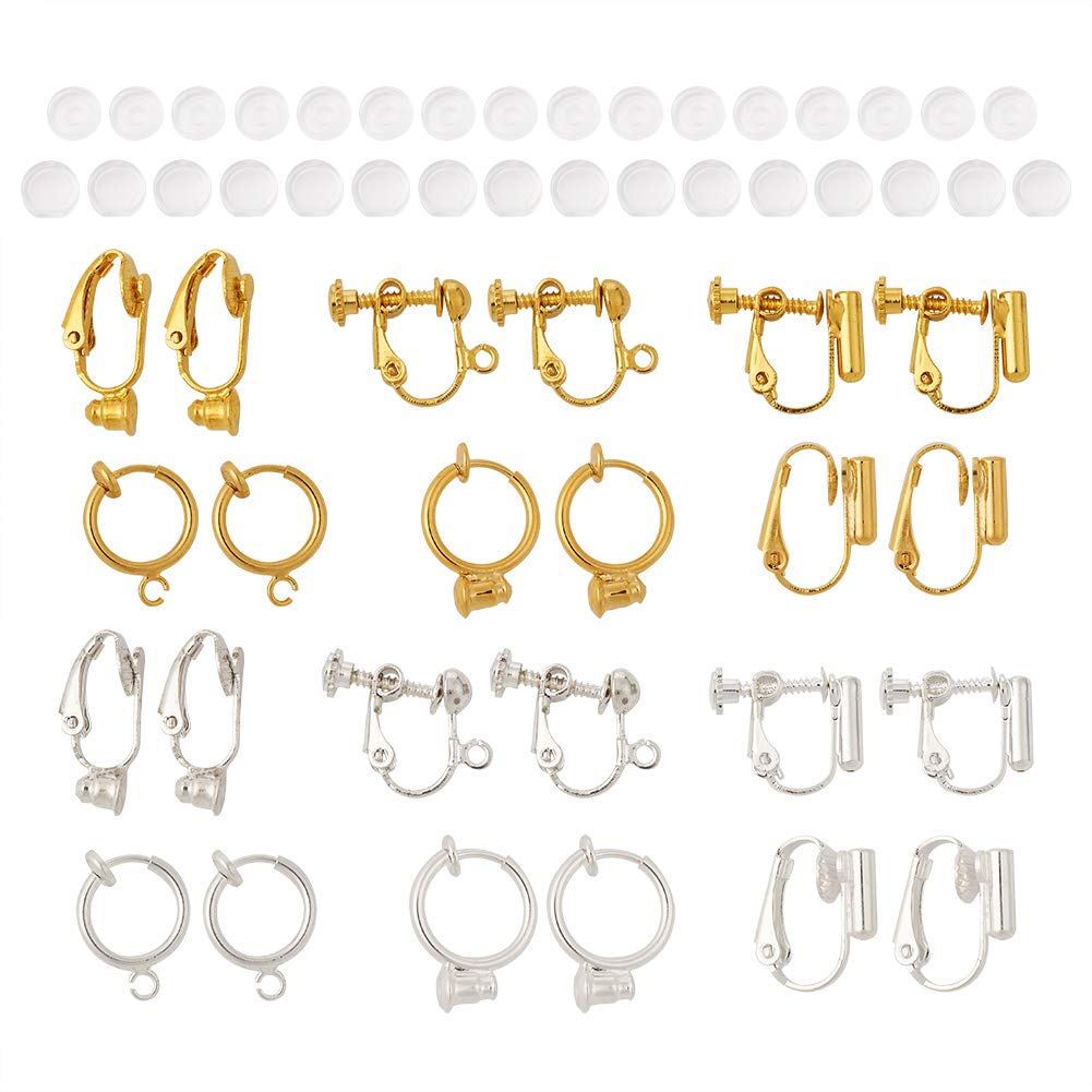Boîte De 200 Manchettes D'oreilles Clipsables SUNNYCLUE - Or Et Argent - Pour Bijoux DIY Sans Perçage