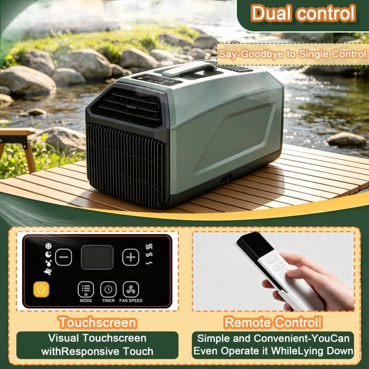Condizionatore portatile 5000 BTU, Sistema di Raffreddamento Tenda Off-grid Doppio Tubo, Clim Mobile per furgone, Camping-Car, Gazebo, Chalet, Outdoor Gear