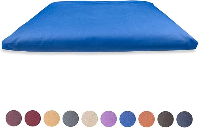Lotuscrafts Meditation Mat Zabuton Deluxe - Extra Thick and Soft - Meditation Cushion Underlayer - Washable Cover Organic Cotton - Zabuton Mat for Meditation - GOTS Certified