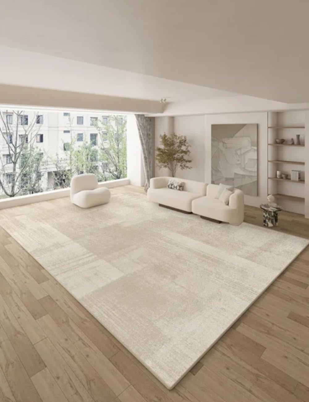 Tappeto Decorativo Per La Camera Da Letto In Stile Semplice Del Salotto Tappeto Confortevole E Morbido In Stile Crema Bianco 200x250cm