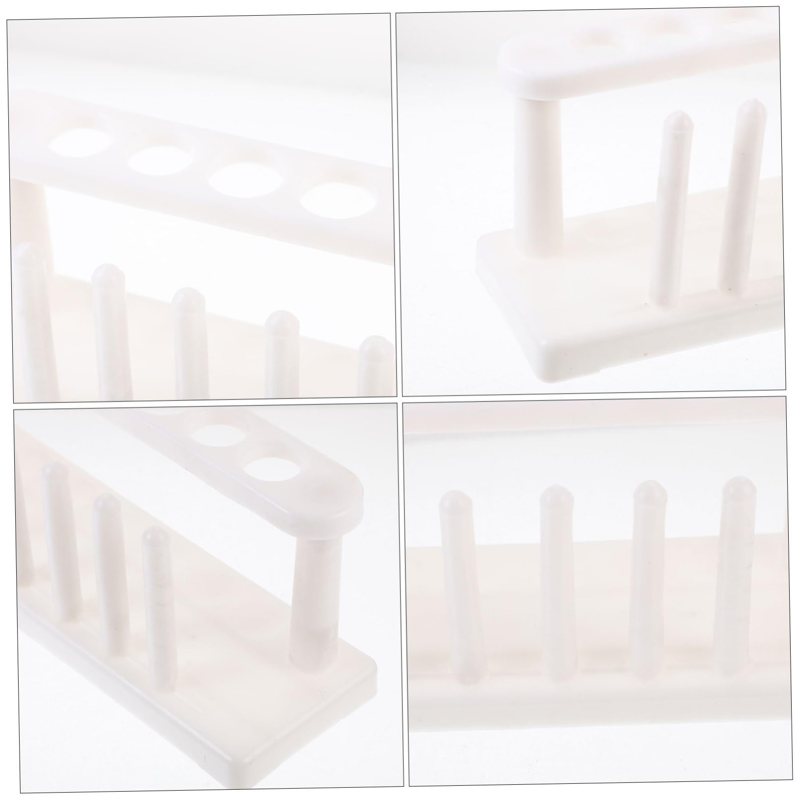 PRETYZOOM 3Pcs Plastic Test Tube Rack Holder for Tubes Sturdy Organizer for Laboratory Easy Clean Design for School Science Supplies