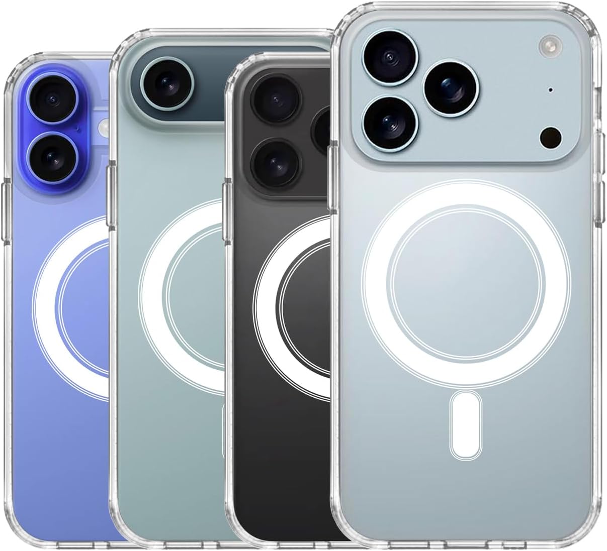Personalized Case for iPhone 17 Pro Max, Compatible with MagSafe, Multi-photo Collage Cover Anti-Scratch & Anti-Fall Shock Absorption Magnetic Back Cover for iPhone 17 Pro Max Add Your Photo Name