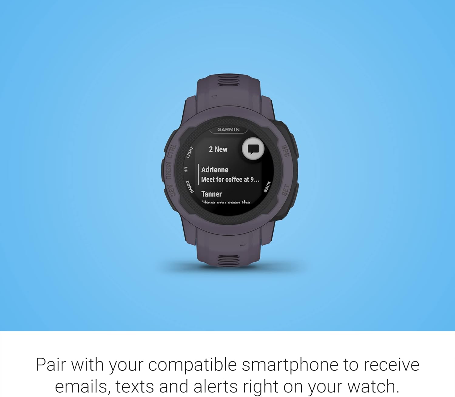 Garmin Instinct 2S, Smaller-Sized GPS Outdoor Watch, Multi-GNSS Support, Tracback Routing, Deep Orchid (Renewed), 40 MM