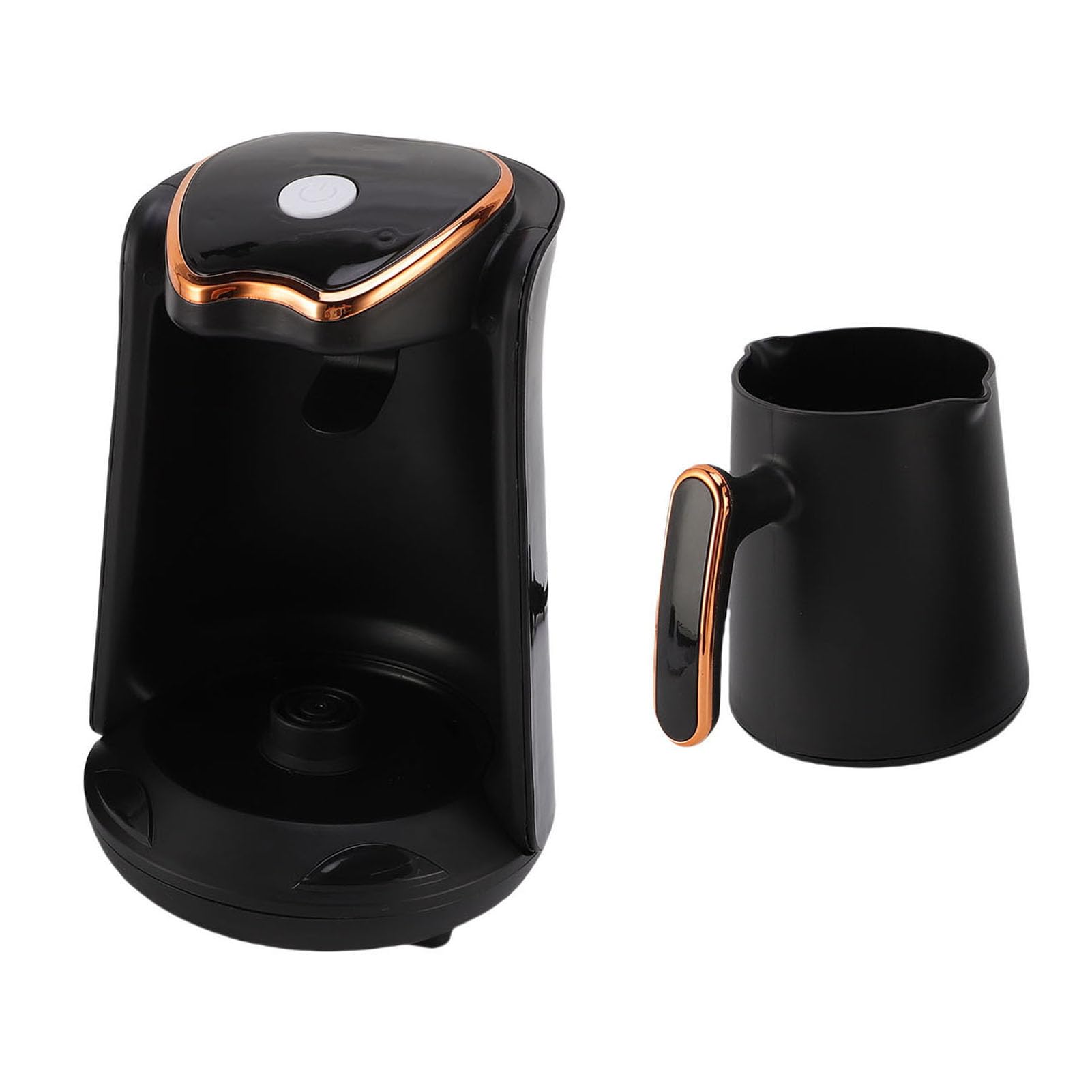 Türkische Kaffeemaschine, 600 W elektrische Türkische Kaffeemaschine mit Anti Überlauf Anti Trockenverbrennung, 4 Tassen Tragbare Heiße Getränkehersteller für (EU -Stecker 220 V)