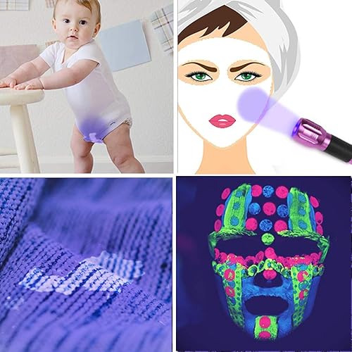 Miniatura 3 de EverBrite Luz negra linternas UV de luz negra paquete de 2 12 LED de 395 nm 3 pilas AAA gratis para mascotas detector de orina y manchas 6 baterías