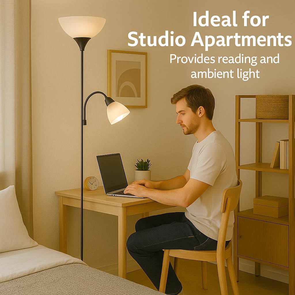 今だけセール！Light Accents 150ワットフロアランプ 読書ランプ付 Amazon | Light Accents 150ワットフロアランプ 読書ランプ付き