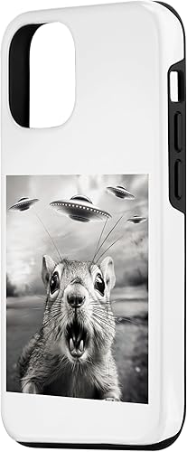 Miniatura 2 de iPhone 1212 Pro Alien UFO Funny Squirrel Graphic Tee Case