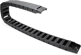 Aexit R38 18mm Electrical equipment x 50mm Black Plastic Semi Closed Cable Wire Carrier Drag Chain 1M Length