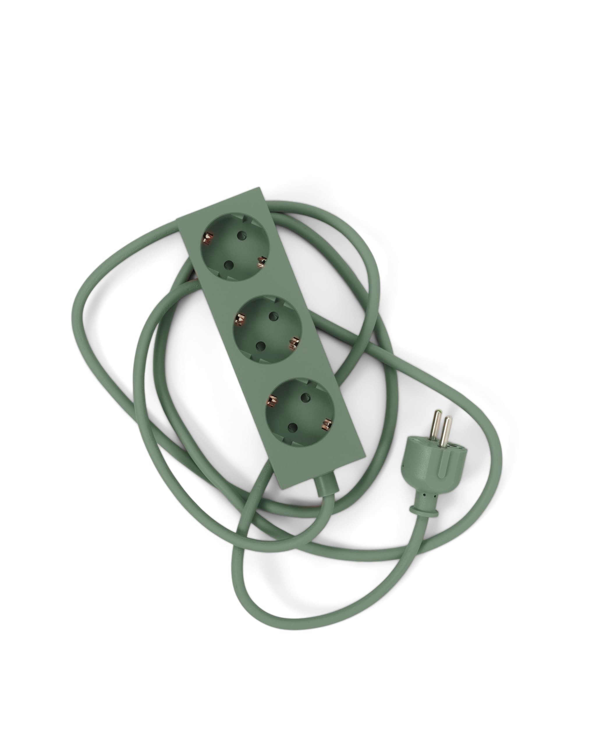 Pedestal Ciabatta Power Bar a piedistallo 2m con base magnetica (verde) - Pratica ed elegante presa multipla a 3 vie magnetica - Presa magnetica a 3 vie - Ciabatta a 3 vie