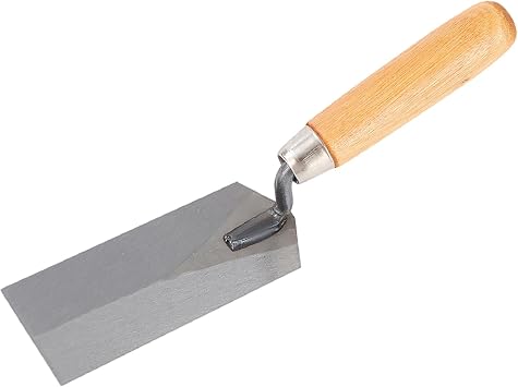 Masonry Steel Margin Trowel, 5 x 2 Inches, High-Hardness Steel Blade, Ergonomic Wood Handle