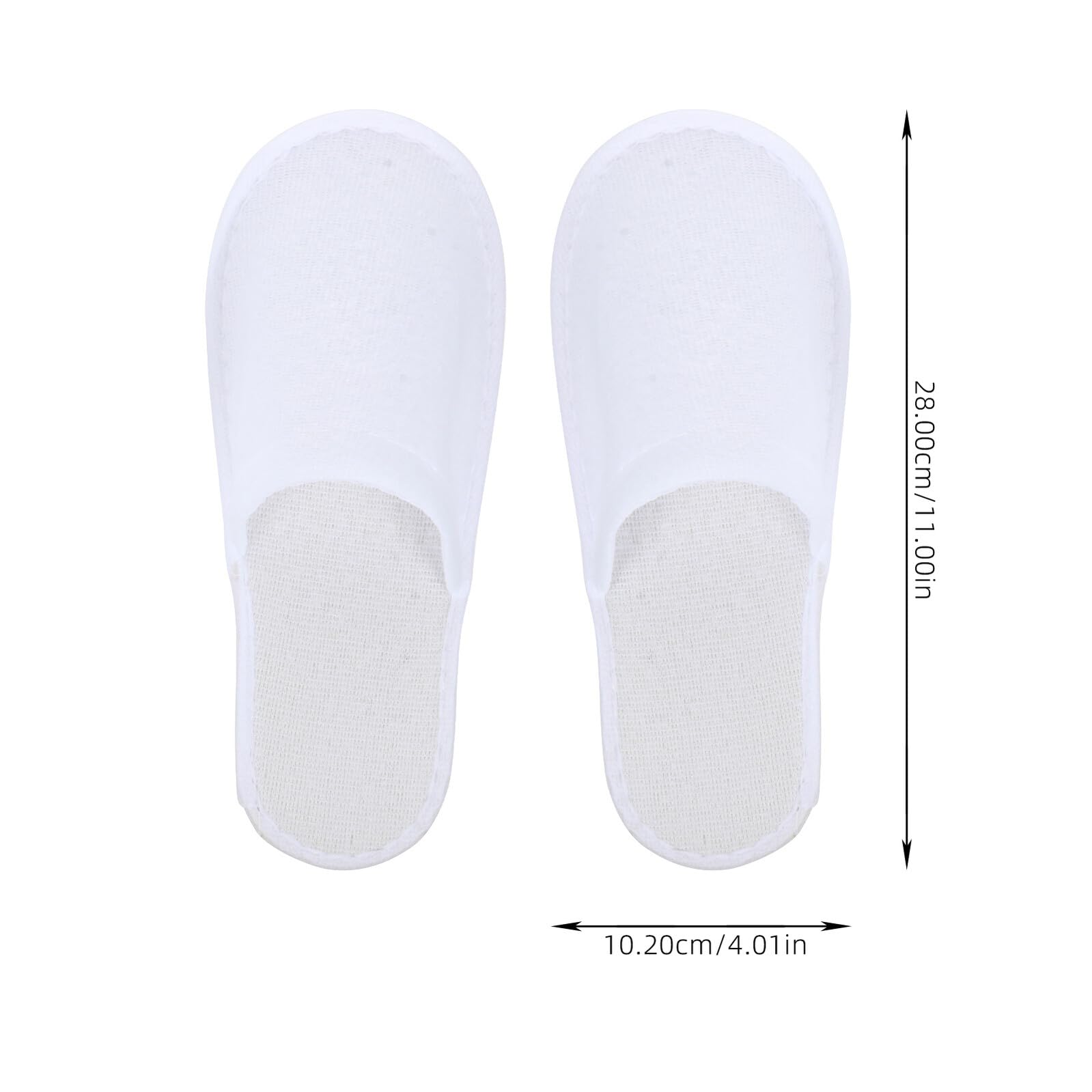 TOPBATHY Ciabatte Monouso Antiscivolo in Pile Corallo Bianco Leggere e Portatili per Casa Salone di Bellezza Hotel e Viaggi Confezione da 24 Paia