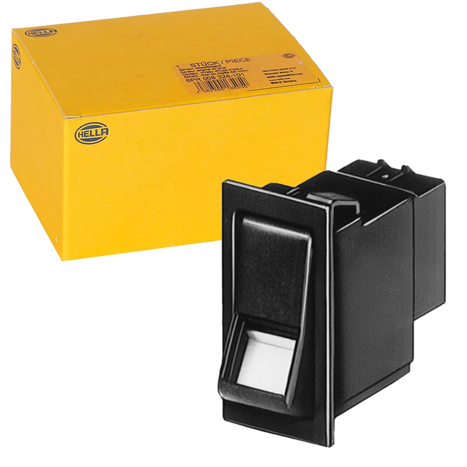 HELLA 6GM 004 570-051 Switch - Flip Switch Control - Equipment Vart.: I->0 - Number of connectors: 2 - without comfort function
