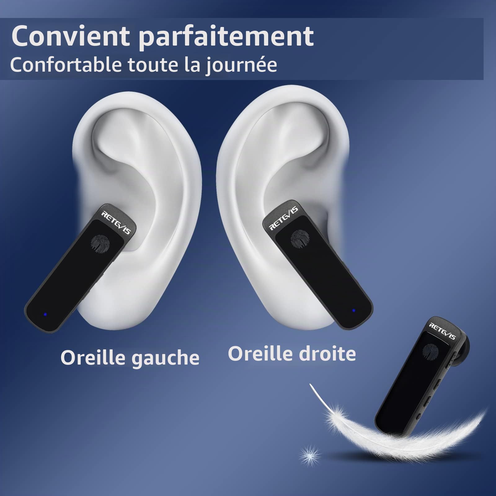 Retevis RB637 Bluetooth Talkies Walkies, PMR446 Radio Bidirectionnelle