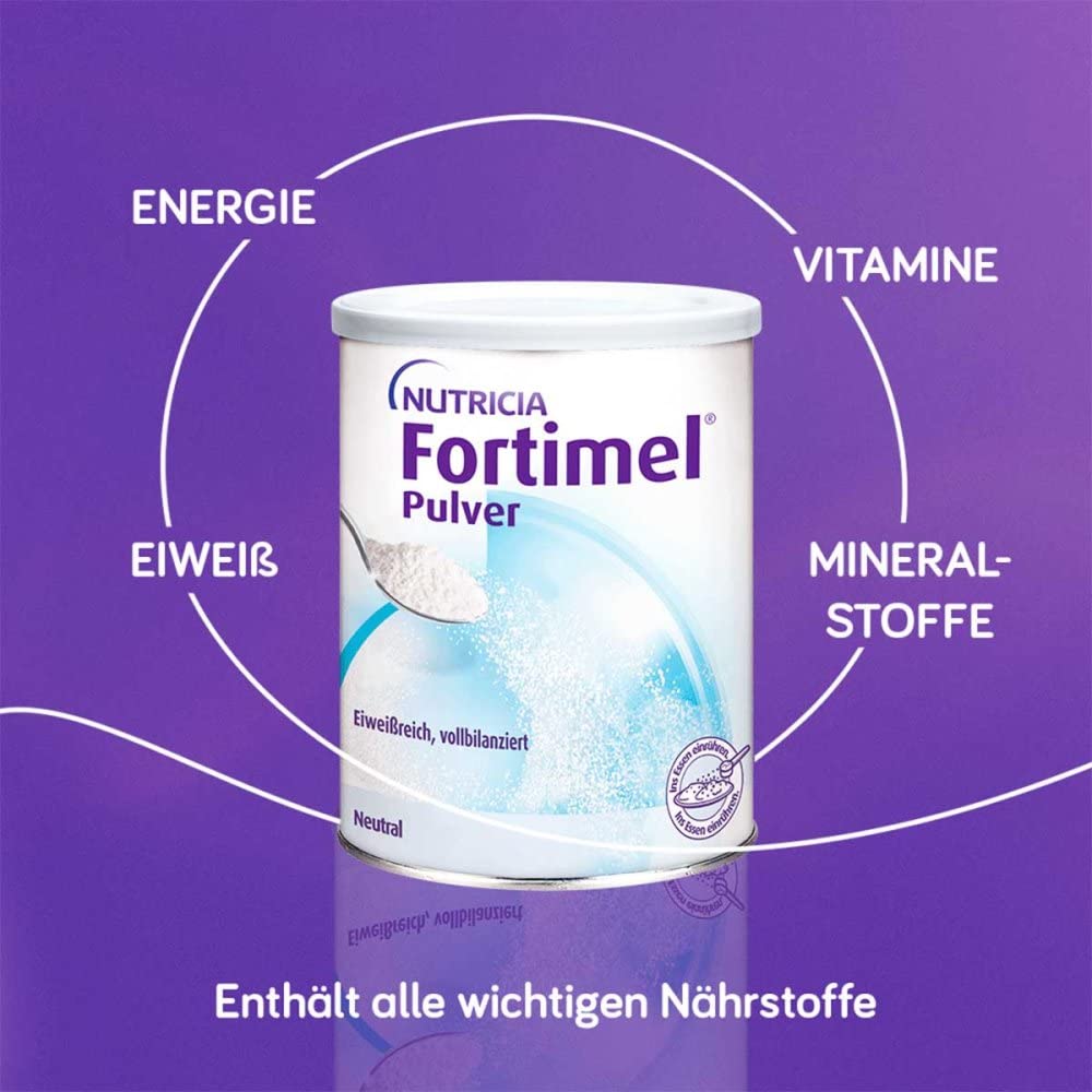 Nutricia Fortimel Pulver Neutral I Bei erhöhtem Energie und Eiweißbedarf I Trinknahrung in Pulverform zum Anrühren als Getränk oder zum Anreichern von Speisen I10g Protein, 200 kcal pro Portion I670gr