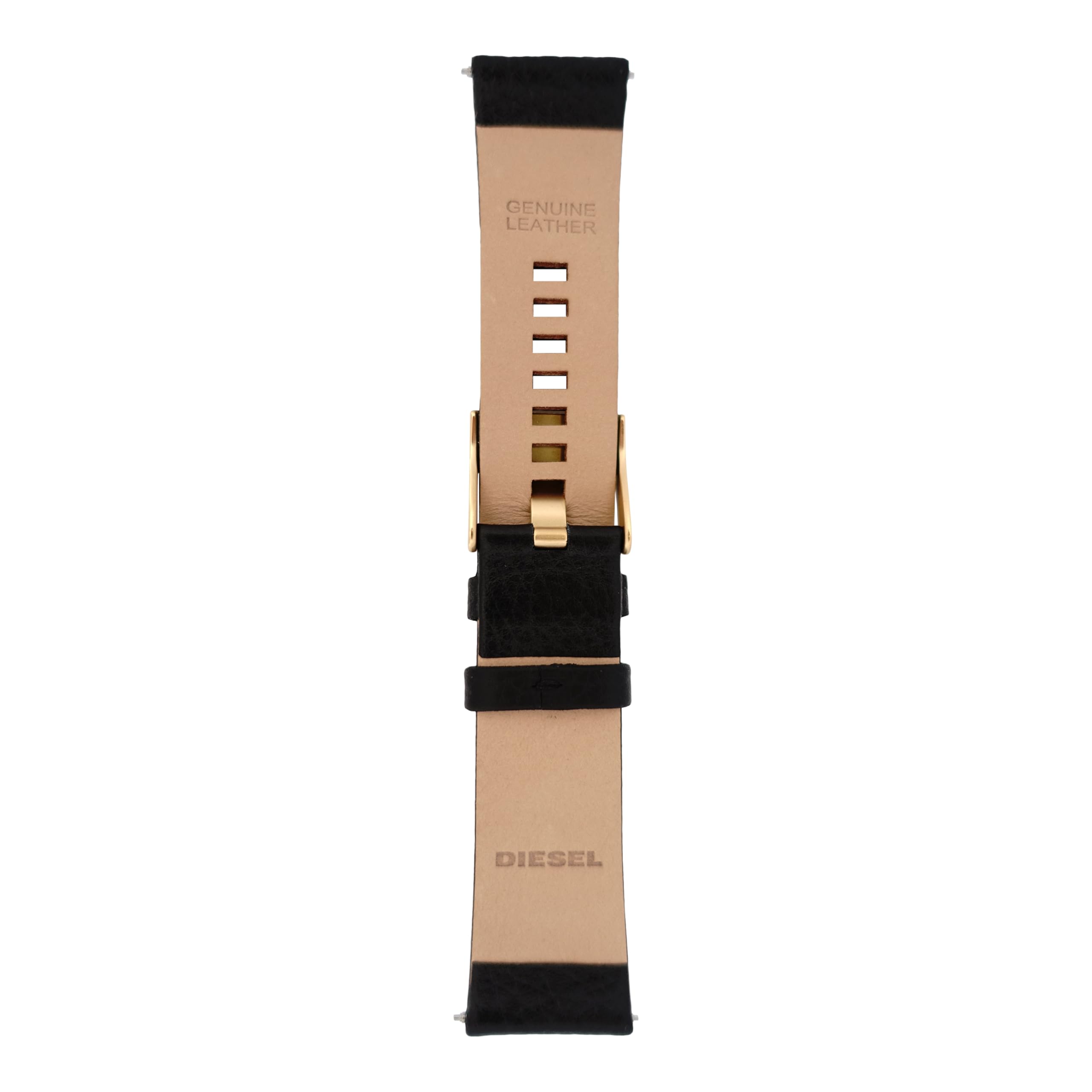 Diesel Relojes de pulsera para hombre, 26 mm, piel negra, correa de repuesto original para DZ4344, Negro, Correa