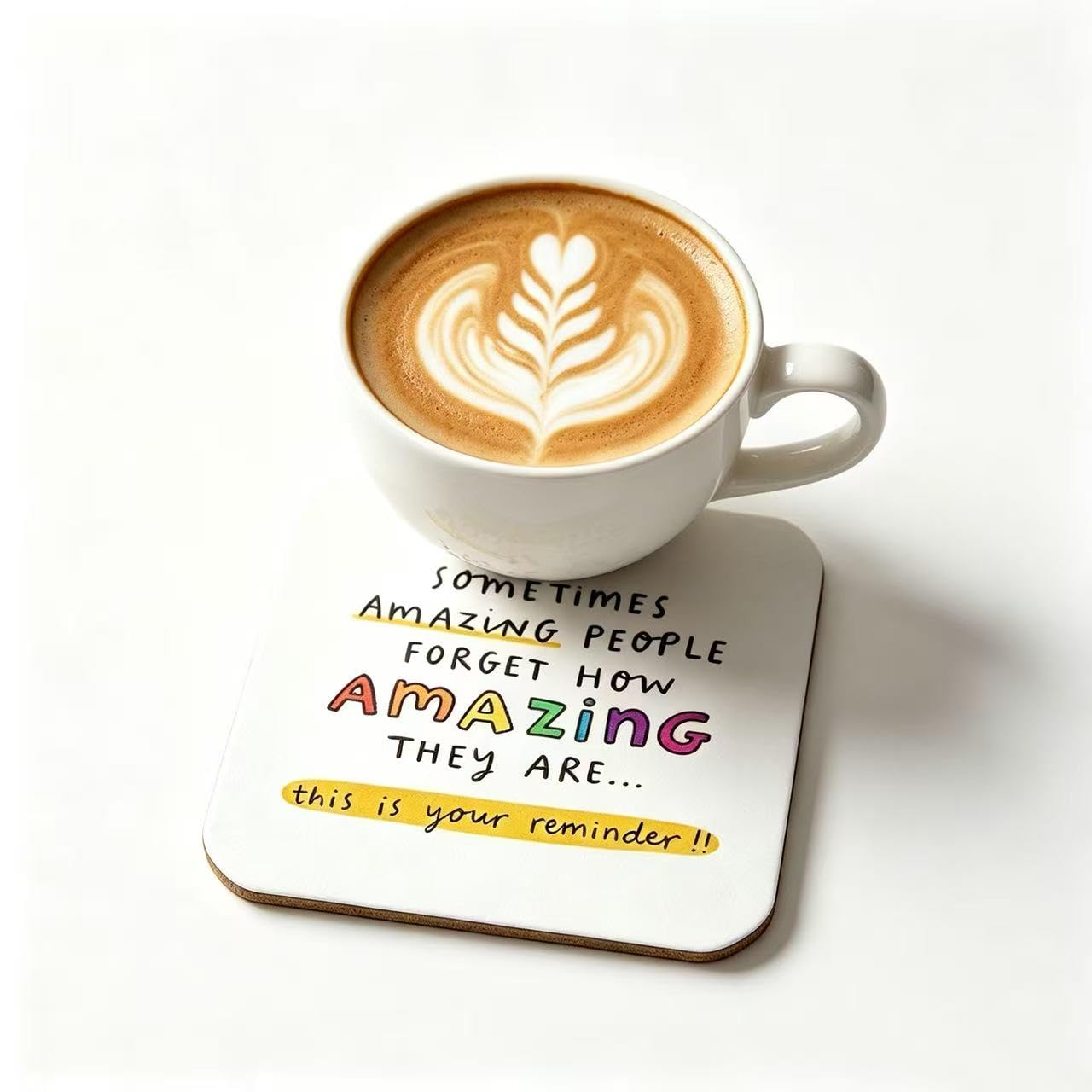 Brdtkugv Mixed Colors Sometimes Amazing People Forget How Amazing They Are Coaster, Forget How Amazings They Are Coaster, Inspirational Thank You Gift For Friends And Colleagues