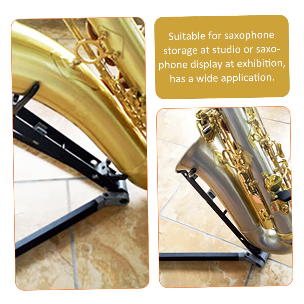 TOYANDONA Supporto Per Sax Pieghevole e Portatile Stativo Metallo Per Saxofono Supporto Di Stoccaggio Per Sax Contralto