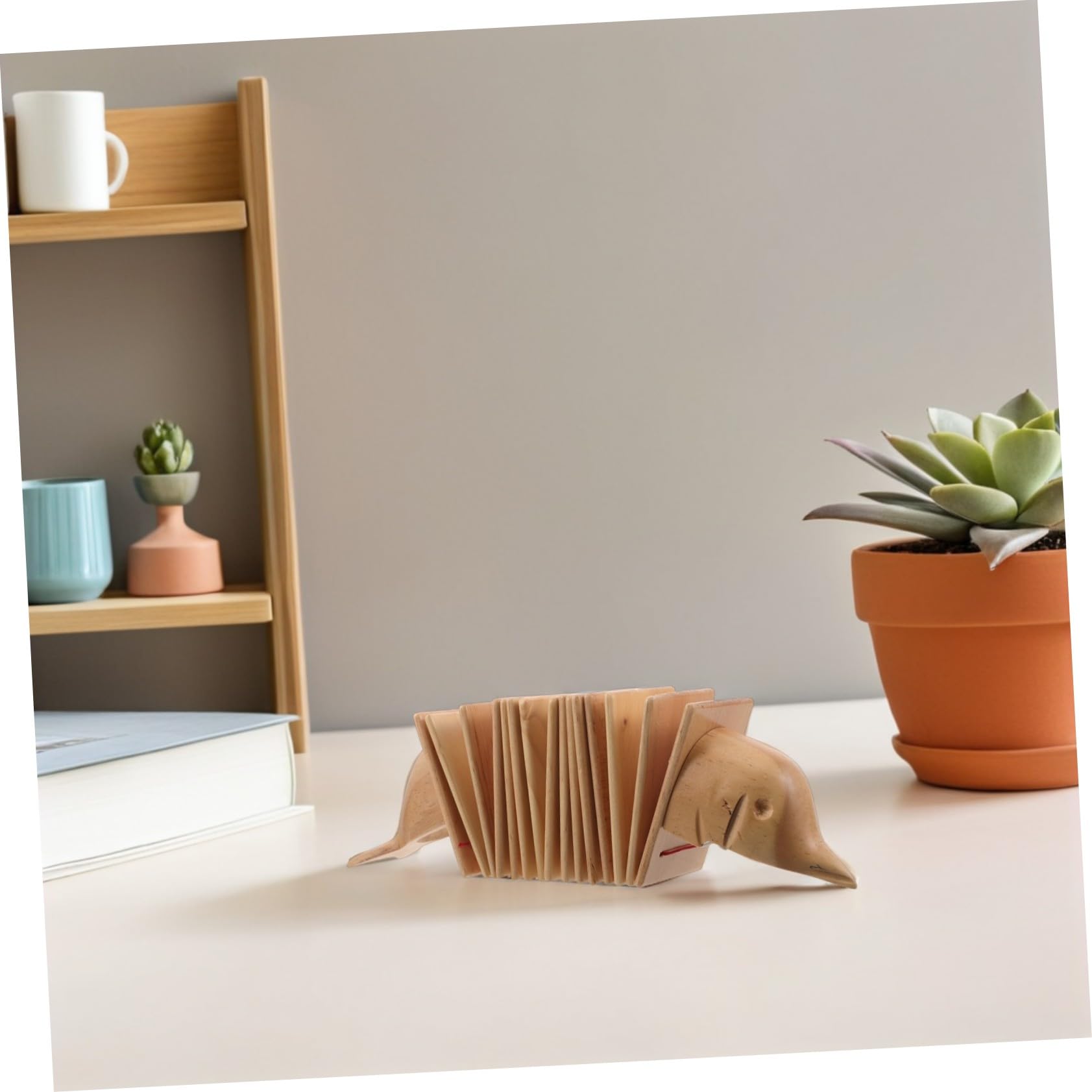 Batacchio Musicale in Legno a Forma di Delfino, Khaki | Giocattolo Musicale che Bussa, per Piccoli Strumenti Musicali e Strumenti per Piccoli, Festa Scuola Decor