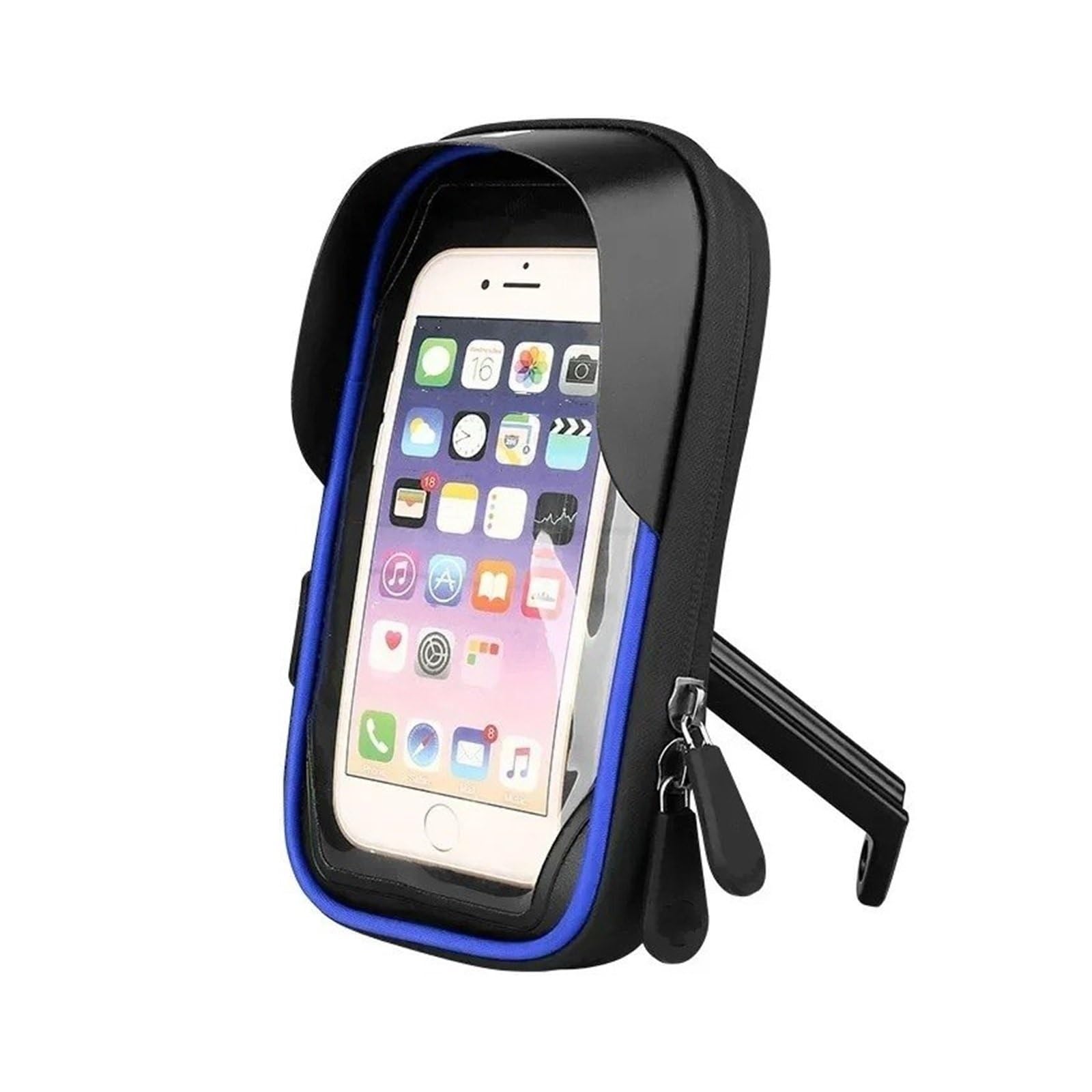 Handyhalterung wasserdichte Multifunktions-Handyhalterung Kartenpaket Fahrrad Motorradzubehör Fahrrad Motorrad GPS-Navigationshalter(Motorcycle Blue)