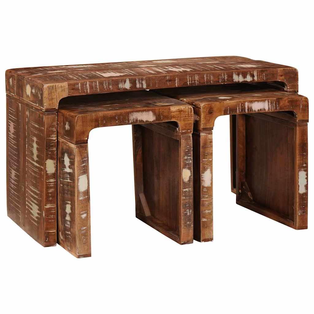 Mesa Nido 3 uds. Marrón 82 x 40 x 46 cm,25.36kg-4104562