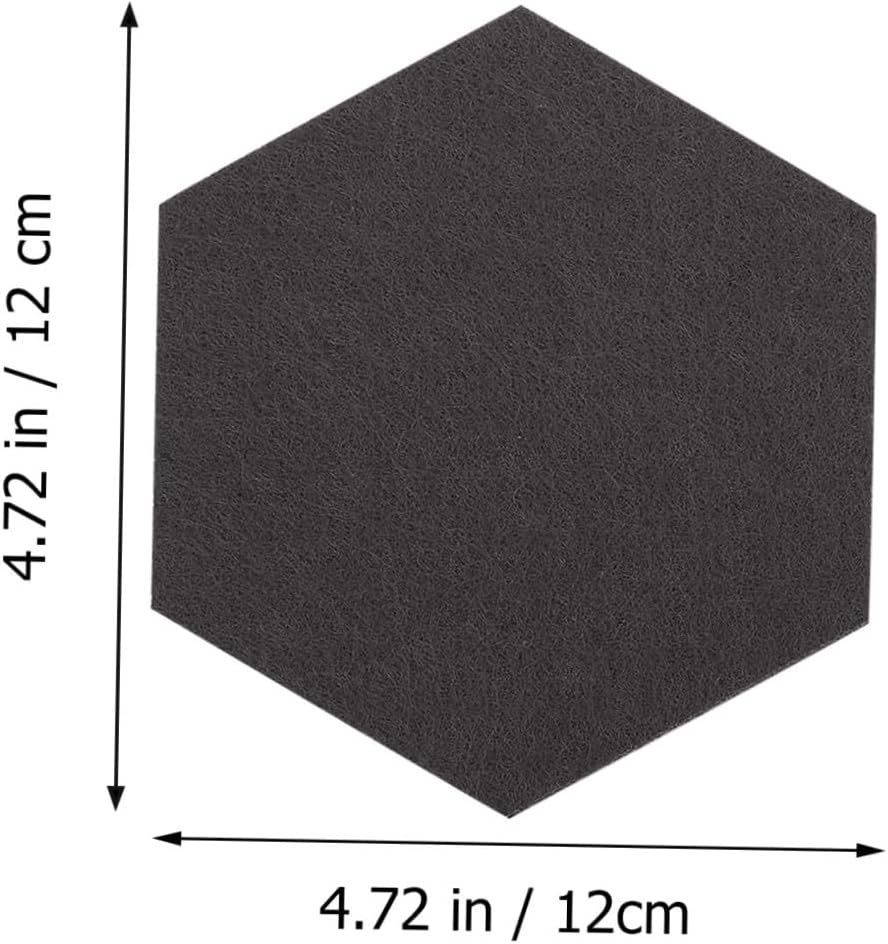 OSALADI 12Pcs Hexagon Felt Bulletin Board Decorative Memo Wall Board for Home Office Classroom Acoustic Wall Panels for Photos Memos Art Displays Stylish
