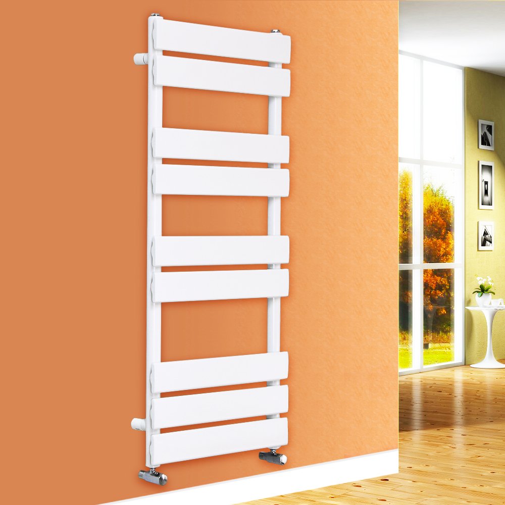 Nrg White 1000X450 Flat Panel Heated Towel Rail Bathroom Rad Radiator Gloss For Living Room And Kitchen