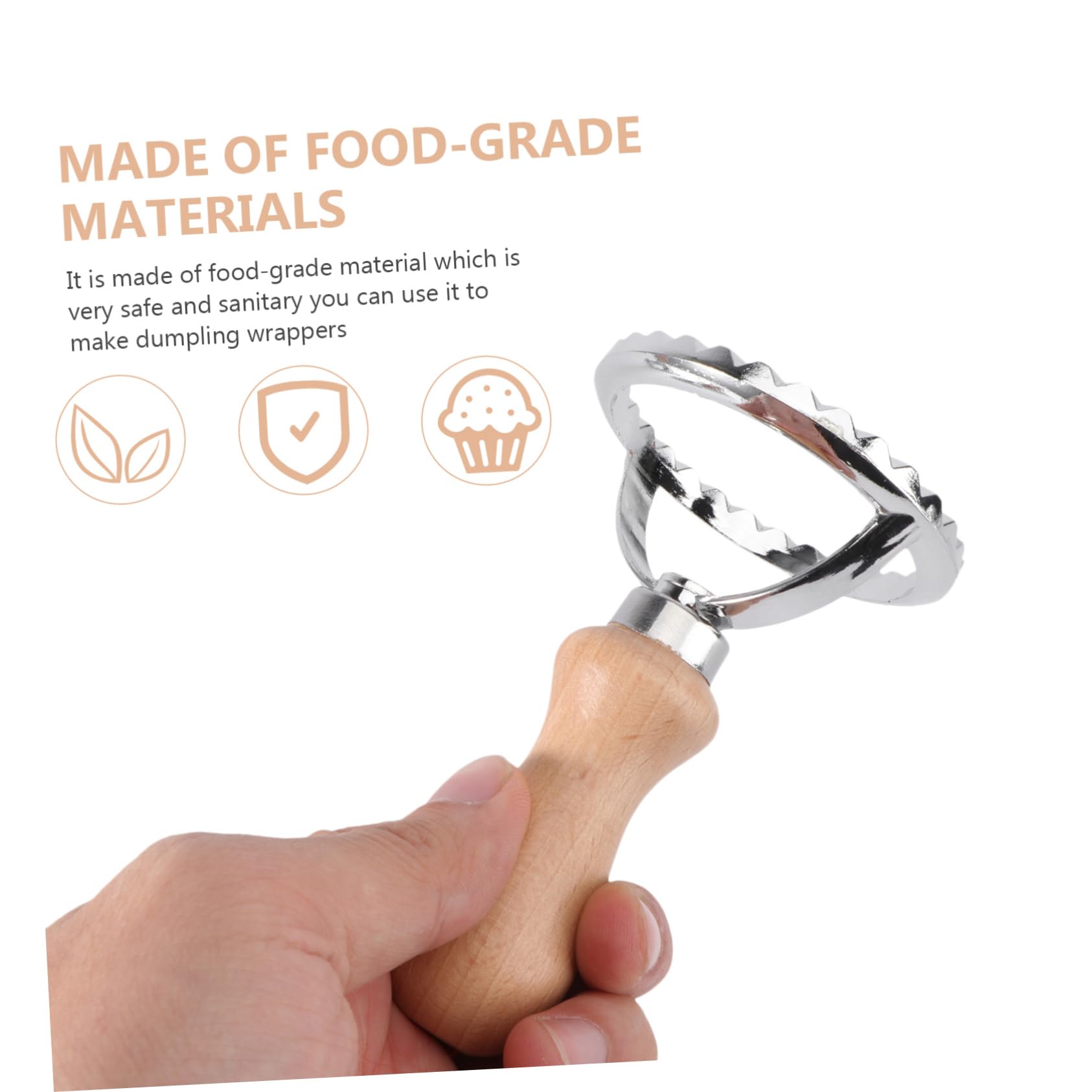 MAGICLULU 6stücke Teiliges Aus Spitzen-biskuitformen Mit Holzgriff Große Runde Und Quadratische Ausstechformen Für Kekse Teigtaschen Und Kuchen Praktisches Backzubehör Für Kreative