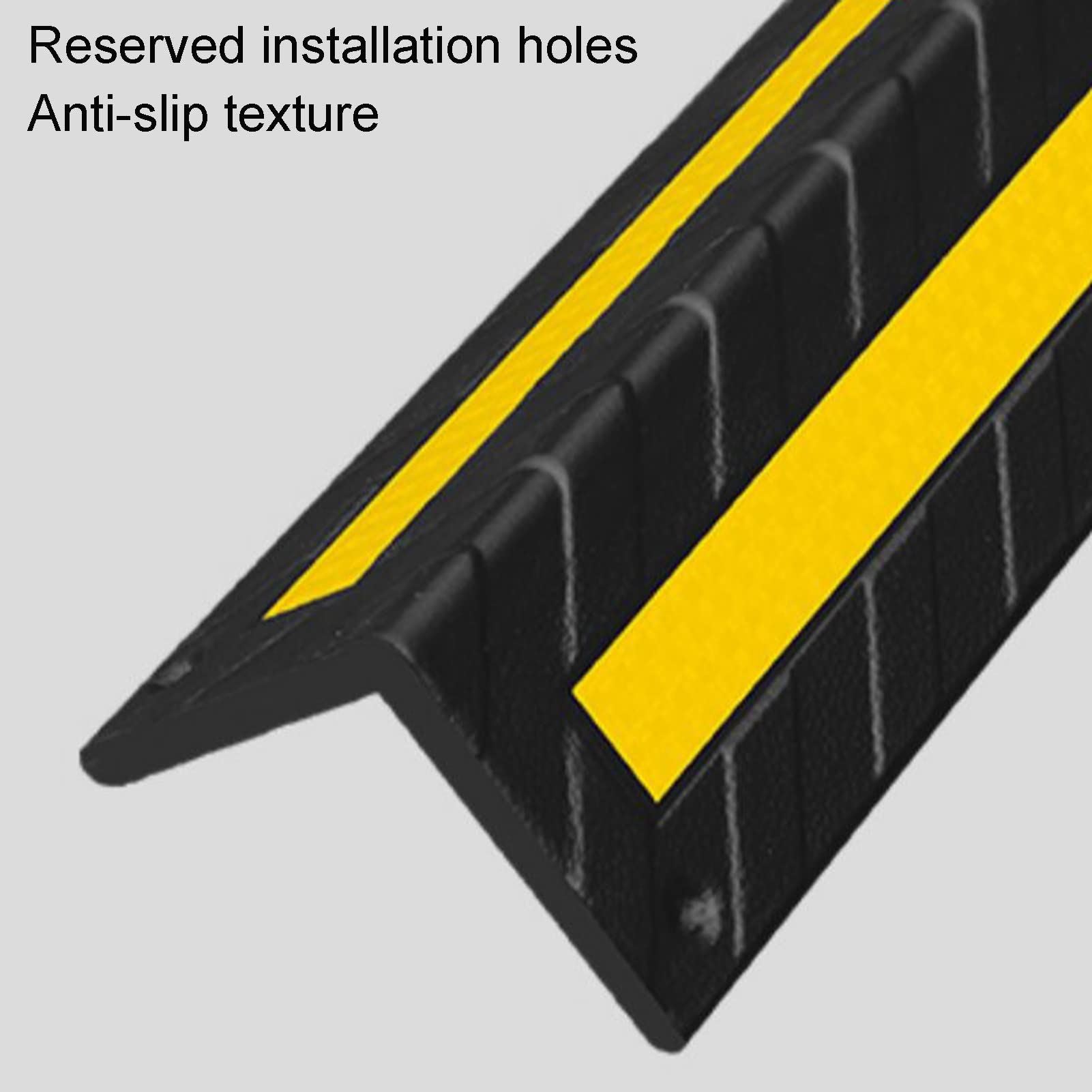 XPLKQXE Protectores Goma para Esquinas Aparcamientos, Banda Reflectante En Forma L, Protectores para Esquinas La Columna del Garaje (Color : Yellow-0.9cm, Tamaño : 1pcs)