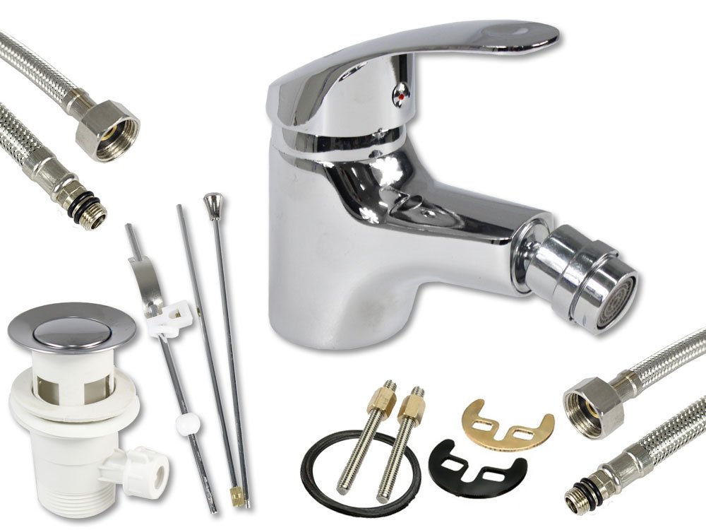Vetrineinrete® Rubinetto per bidet miscelatore bagno cromato lucido 52330