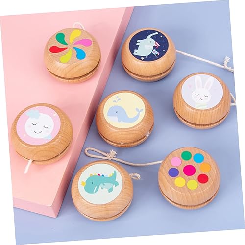 Miniatura 8 de 2pcs Kids Juggling Toy Yoyo Playing Game Professional Yoyo Wood Yoyo Kids Toys for Boys Kids Yoyo Transaxle Yoyo Mini Wood - Chinese Yoyo Trick Yos