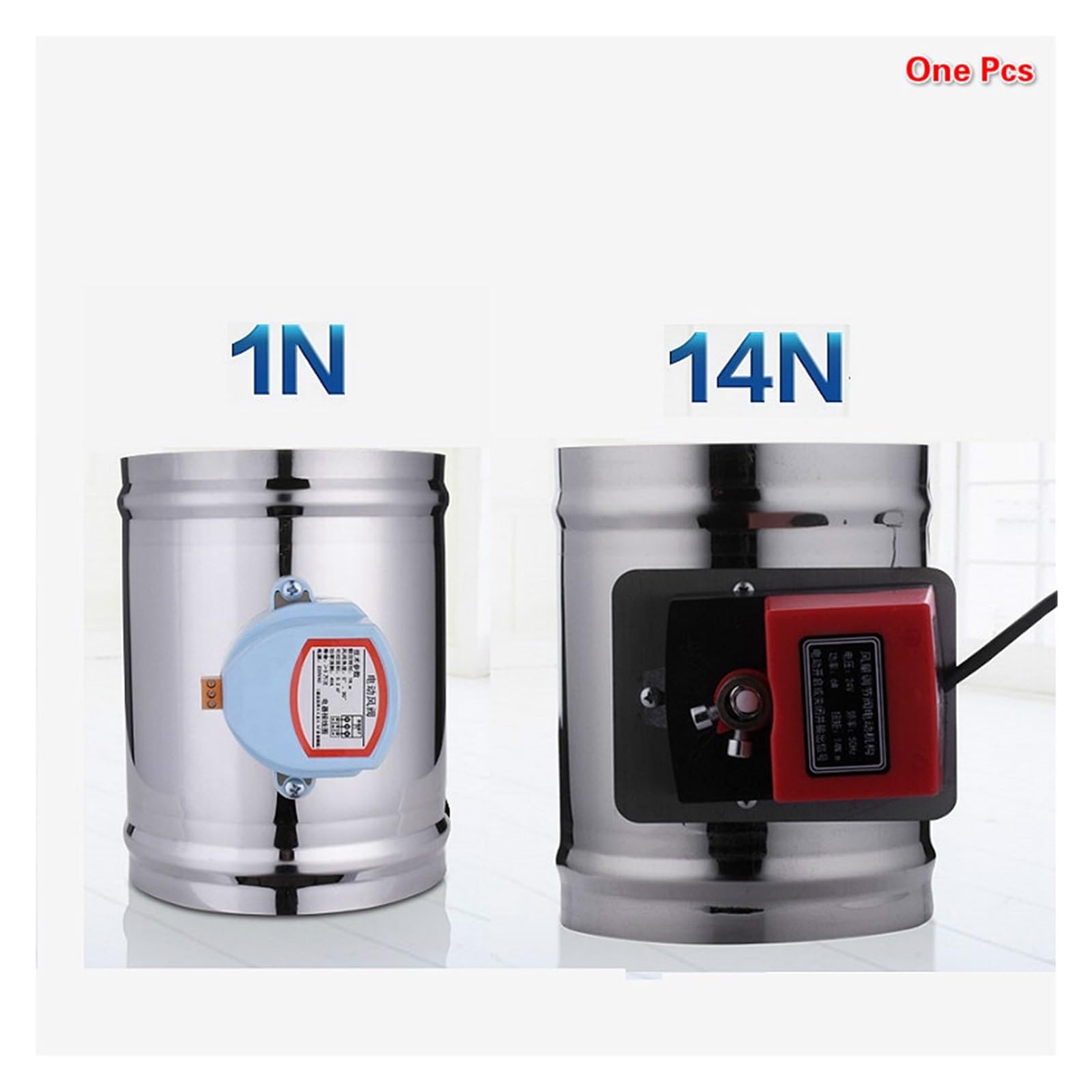 Valvola di ritegno motorizzata 100-400 mm, valvola HVAC elettrica, condotto dell'aria elettrico, ammortizzatore motorizzato per valvola di ventilazione con azionamento 1N/14N, AC220V, AC24V, DC12V