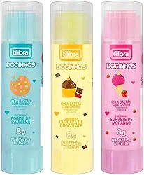 Kit C/ 3 Cola Bastão Cheirinho Perfumada Colorida TILIBRA - 8G