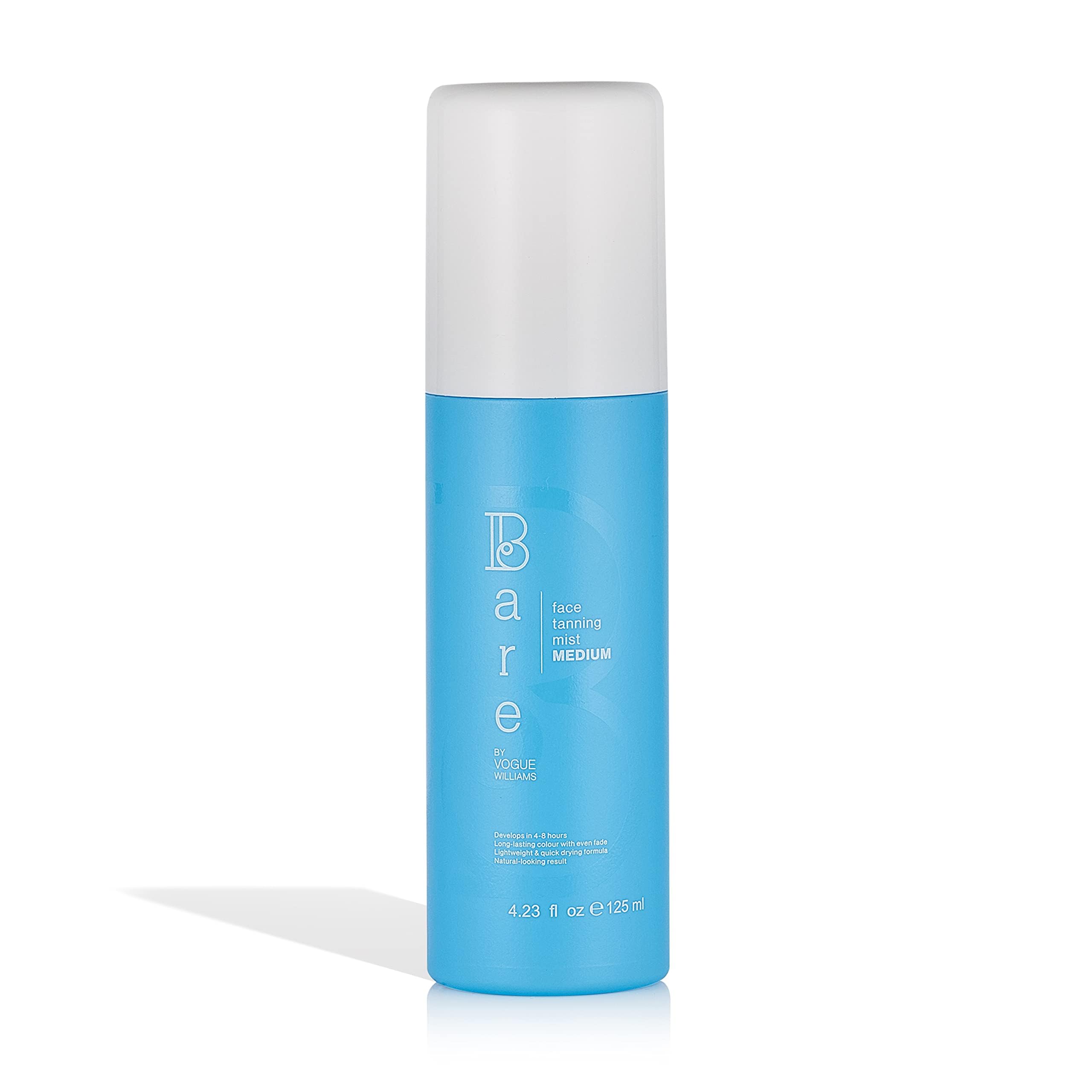 Bare by Vogue Selbstbräunungsspray für Gesicht, mittelgroß, künstliche Bräune für natürlichen Glanz auf Gesicht und Körper, 125 ml