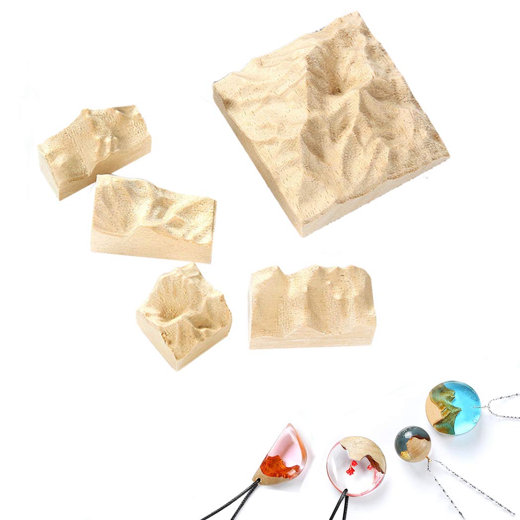 ISuperb Ebenholz Stücke Für Harz Schmuck - 14-teiliges Set Gebrochenes Holz Für Epoxid Harz Projekte