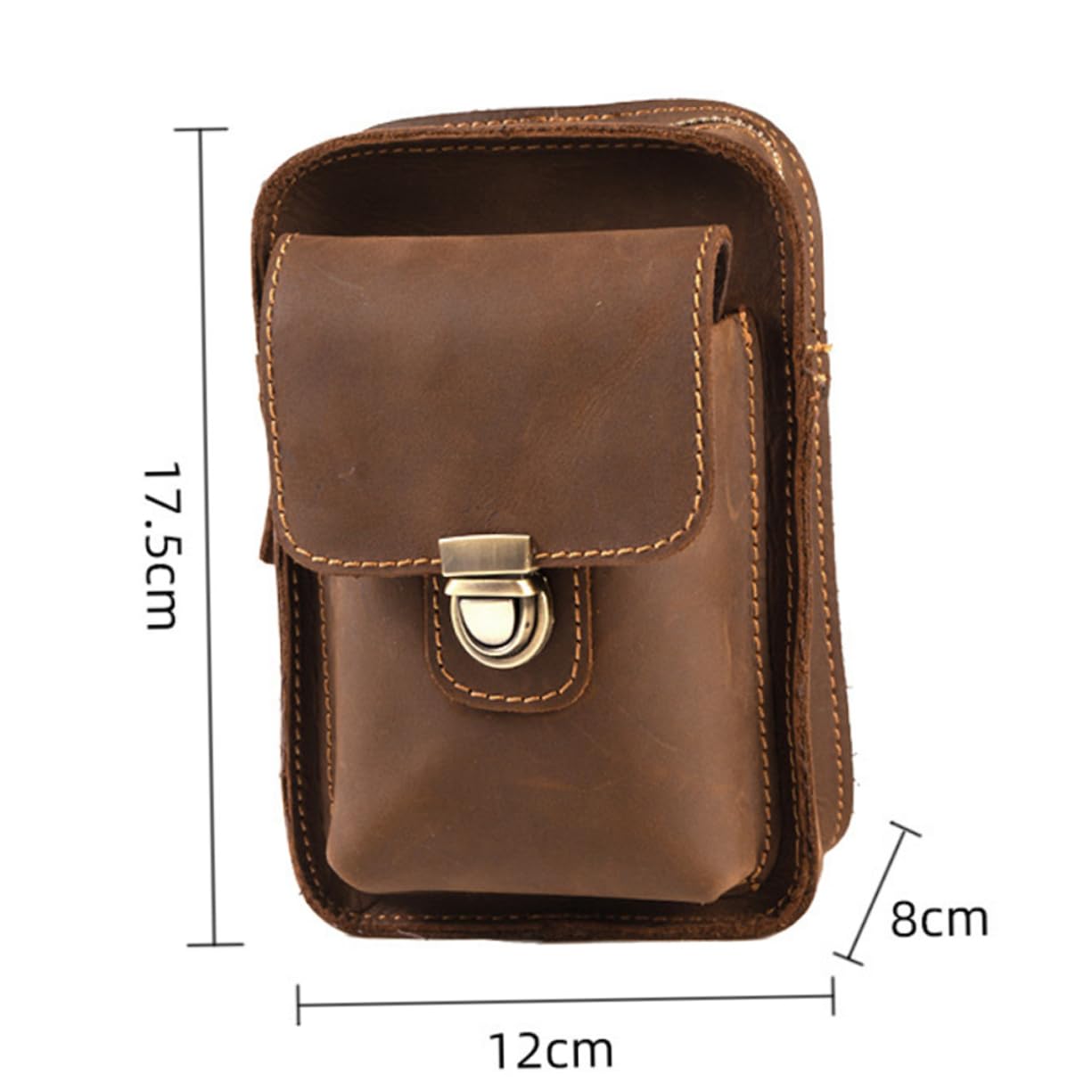 Toyvian Marsupio per Telefono in Cuoio Marrone, Borsa Vintage Outdoor