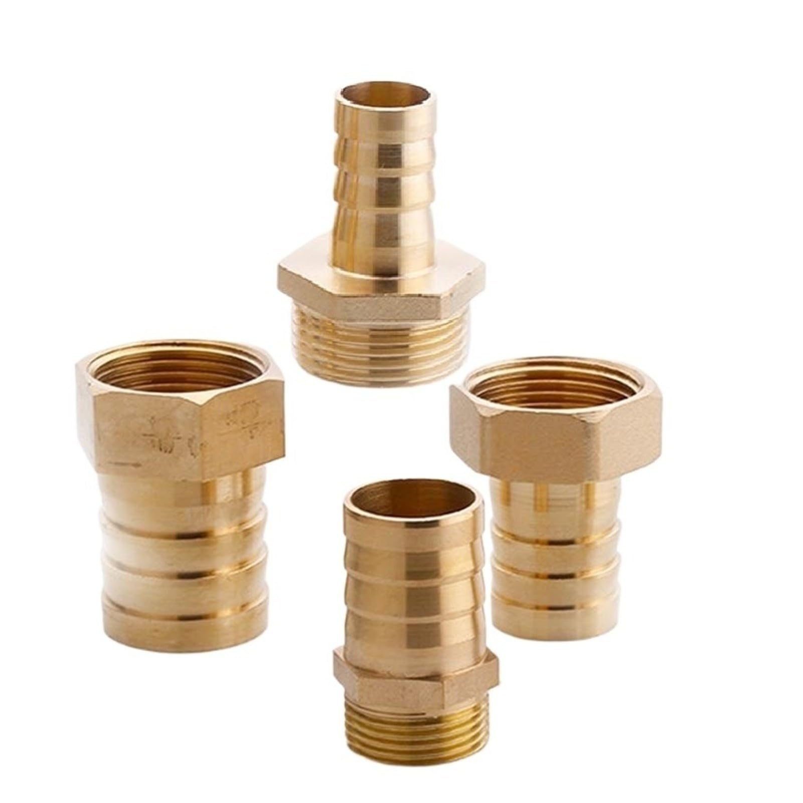 Raccordo Tubo Ottone Barbotto 6-25mm a 1/2" 3/4"