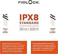 Vista 5 de FIDLOCK Bolsa hermética seca flexible magnética autosellante para teléfono celular 100% a prueba de agua y arena Tamaño práctico con una gran