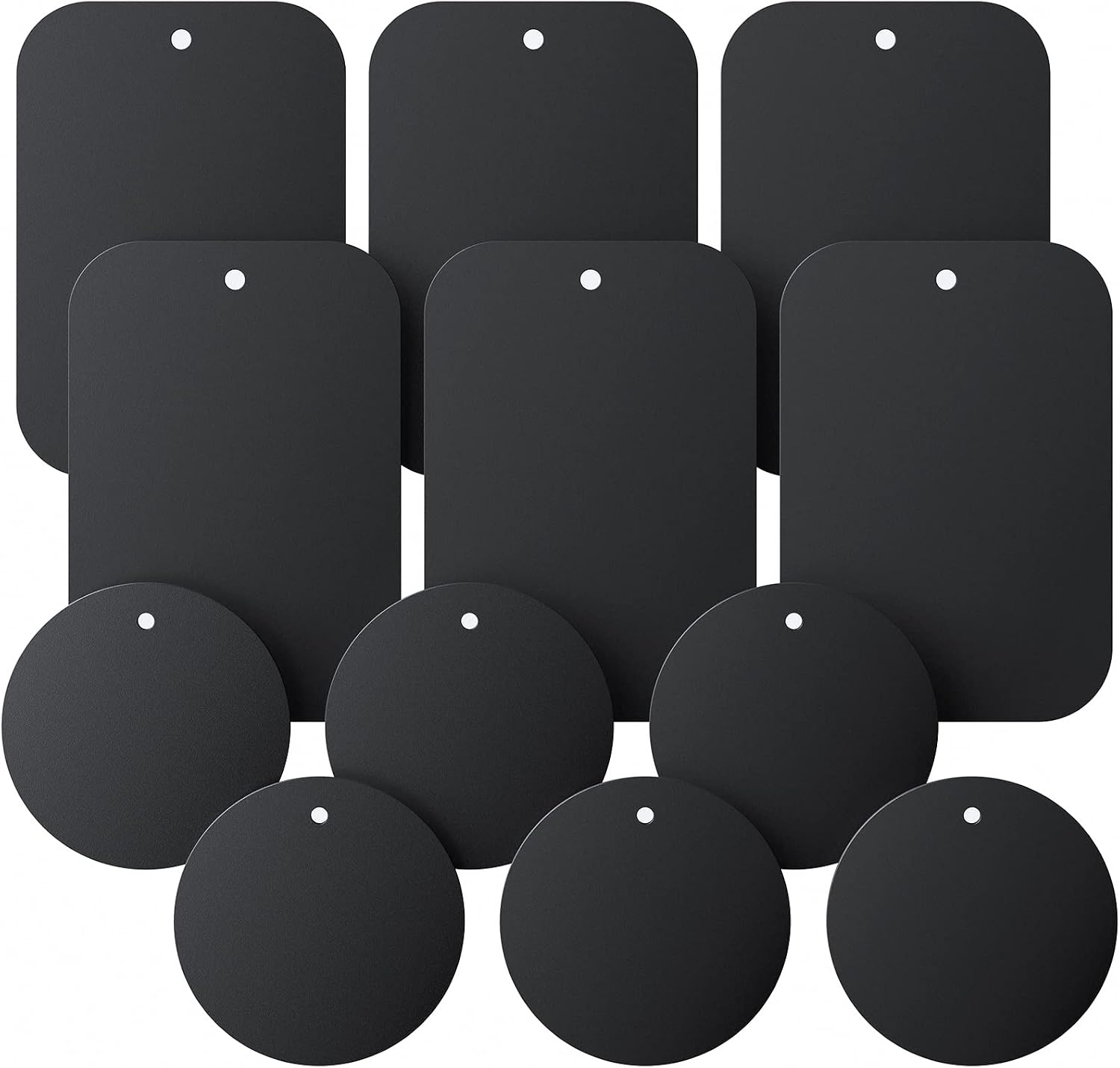 LISEN Metal Plates for Magnetic Car Phone Mount [12 Pack Replacement] Metal Plate for Phone Magnet Compatible with All Smartphone and Magnetic Phone Holder for Car