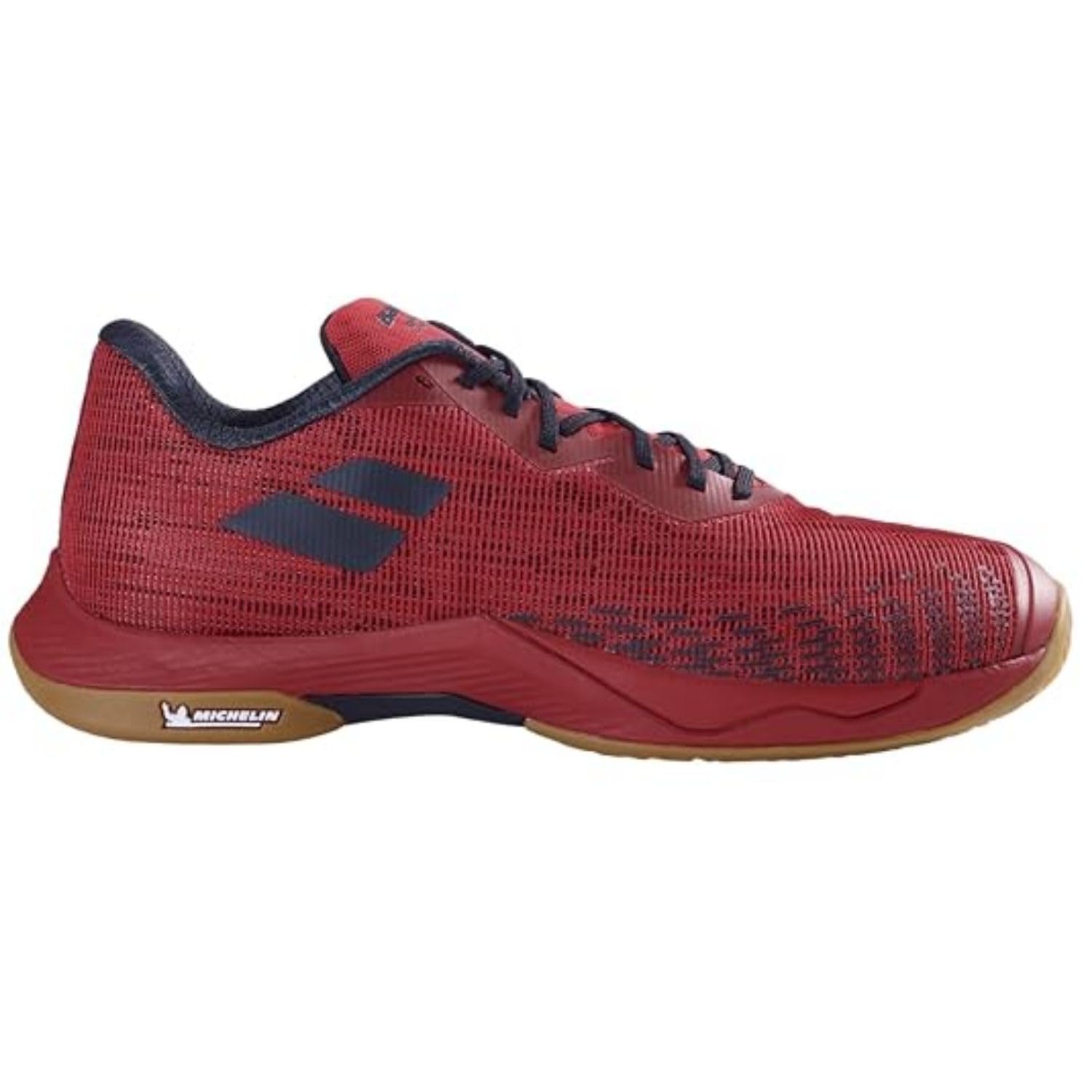 Babolat Shadow Spirit 2 Badminton Shoes for Men|Ideal for Badminton,Squash,Table Tennis,Volleyball | Dynamic Cushioning | Light Weight | Comfort, Breathable and Flexible, Black/Poppy Red-picture-0