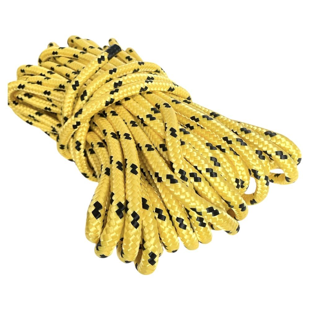 Corda in polipropilene 12 mm x 50 m giallo | Filo intrecciato PP giallo, Corda impermeabile con nucleo, Corda di trazione resistente ai raggi UV